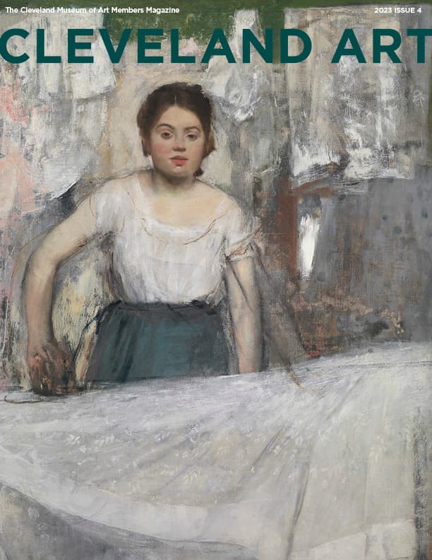 Cleveland Art members magazine cover with Degas Woman Ironing