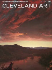 Painting of a Sunset, Twilight in the Wilderness, on the magazine cover