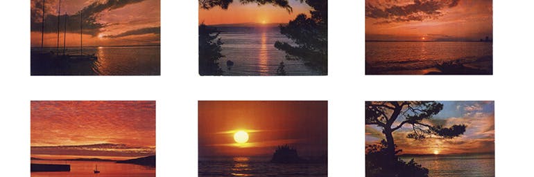 Sunset (detail), mid-1970s. Hans-Peter Feldmann (German, b. 1941). Color Xeroxes; 105.4 x 121.9 cm (overall). © Hans-Peter Feldmann, courtesy 303 Gallery, New York. HPF 131.