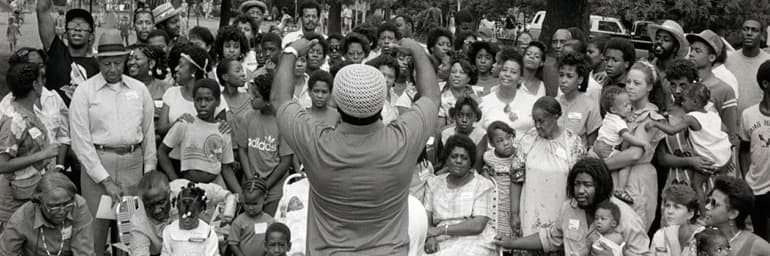 Family Reunion (detail), from Family Pictures and Stories, 1978–84. Carrie Mae Weems (American, born 1953). Gelatin silver print; 30 x 40 in. Courtesy of the artist and Jack Shainman Gallery, New York. © Carrie Mae Weems.