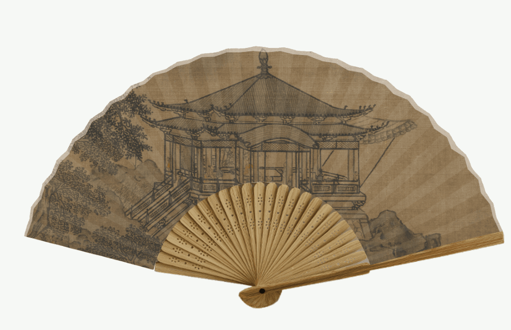 Pavillion Hand Fan 9 x 16