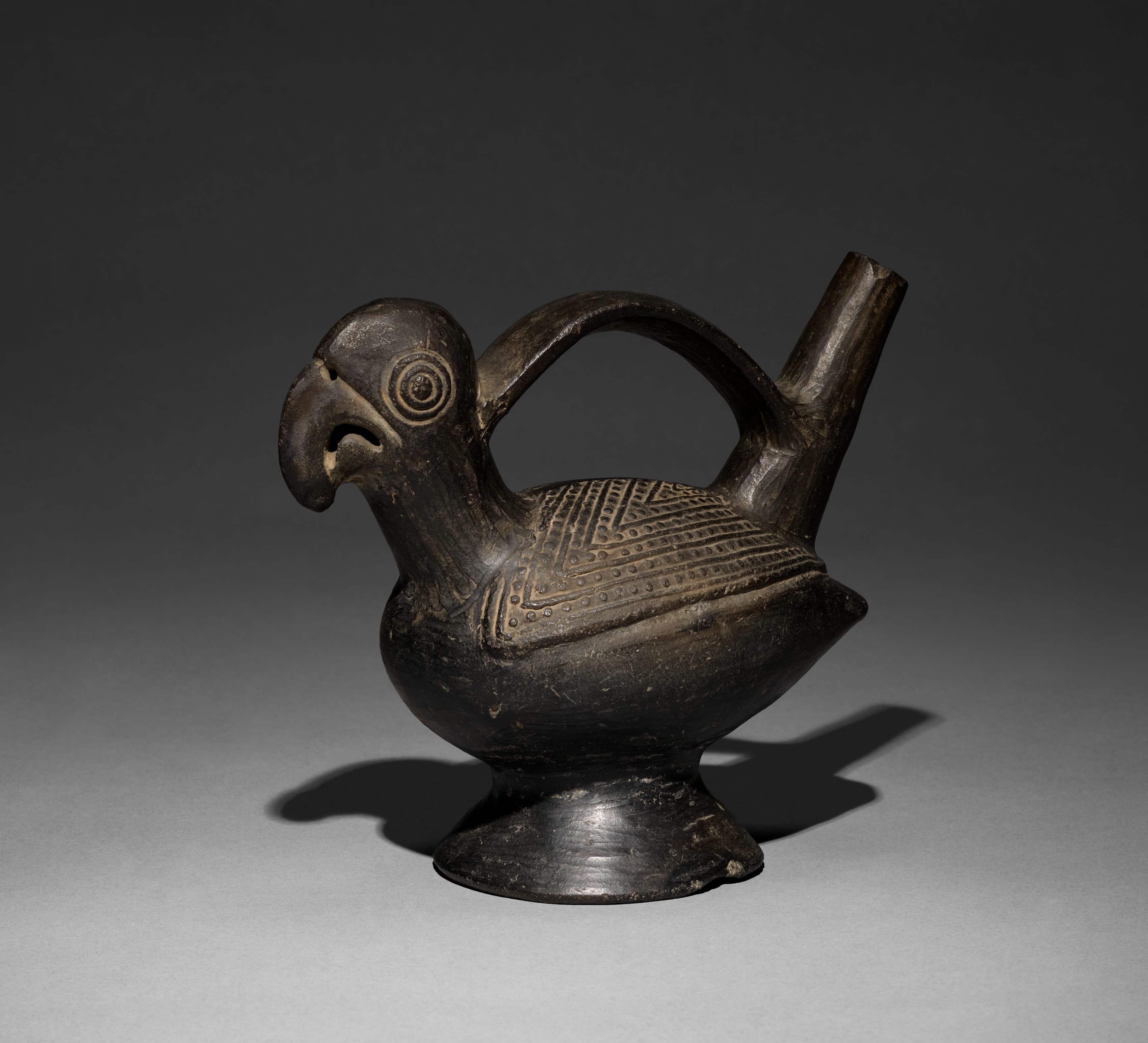 Image of Blackware Parrot-shaped Whistling Vessel