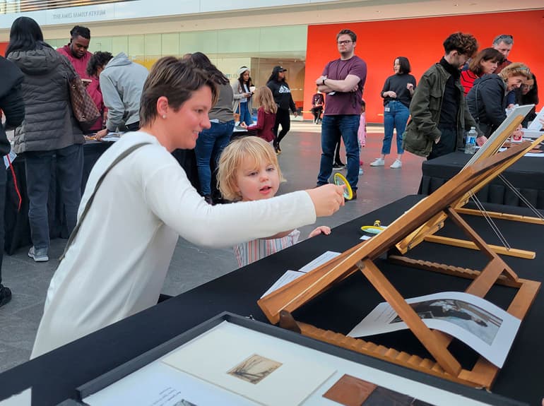 guests at an art up close program