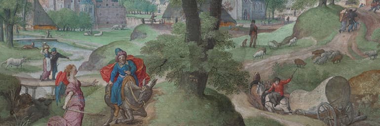 Balaam and the Ass, 1583. Hans Bol (Flemish, 1534–1593).