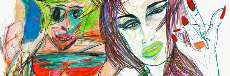 Untitled (detail), 2011. Rachel Harrison (American, b. 1966). Colored pencil on paper; 56.8 x 70.8 cm. Private collection, New York. Courtesy Greene Naftali, New York. Photo: John Berens.