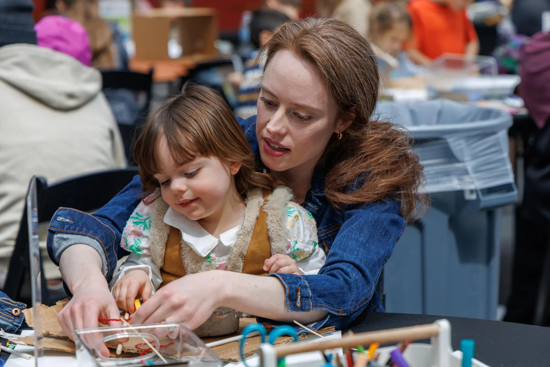 Barbara Meier and a child