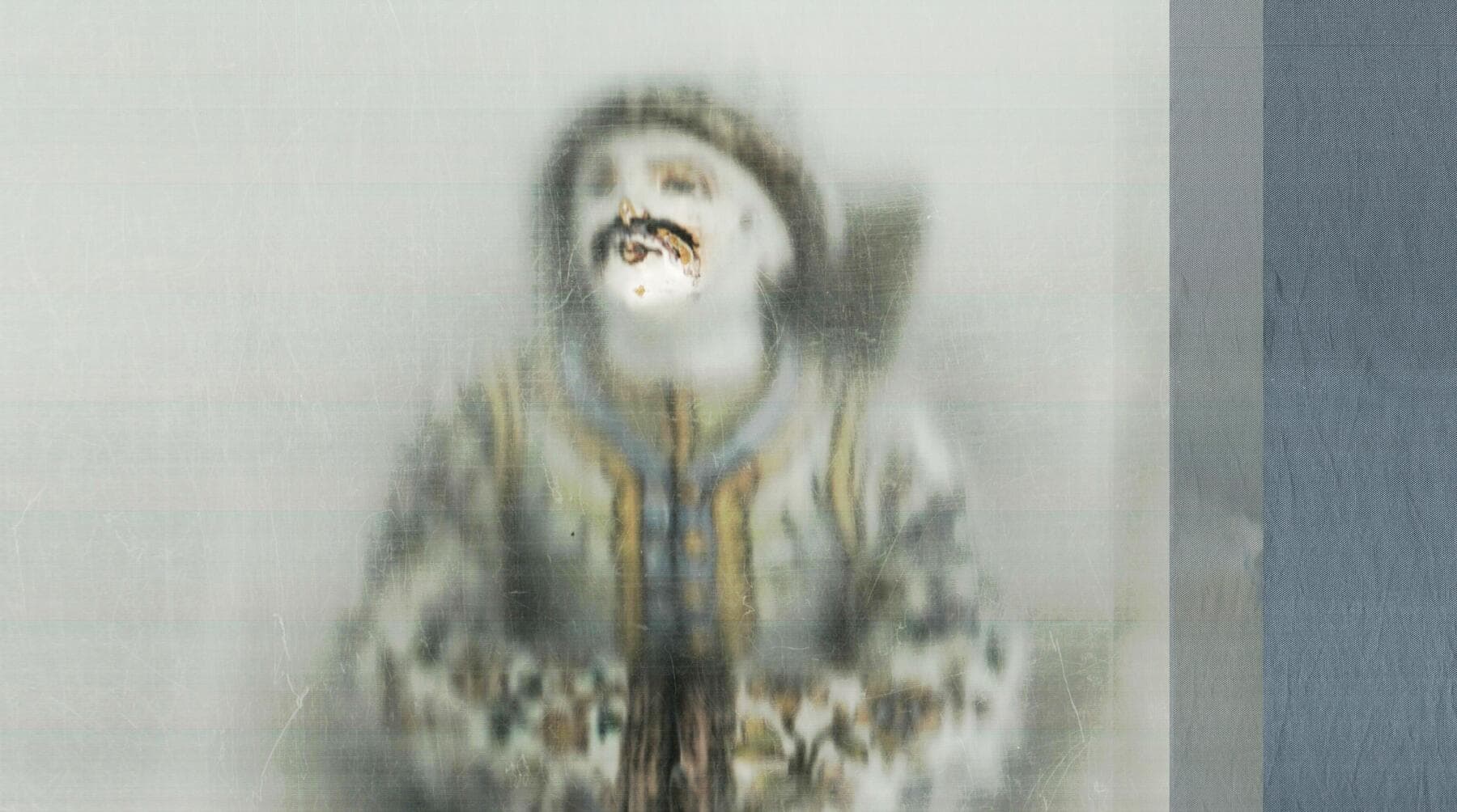 a girl with a cartoon face