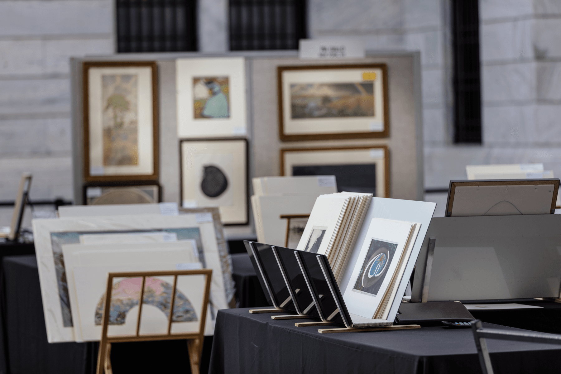 a room with a table and chairs