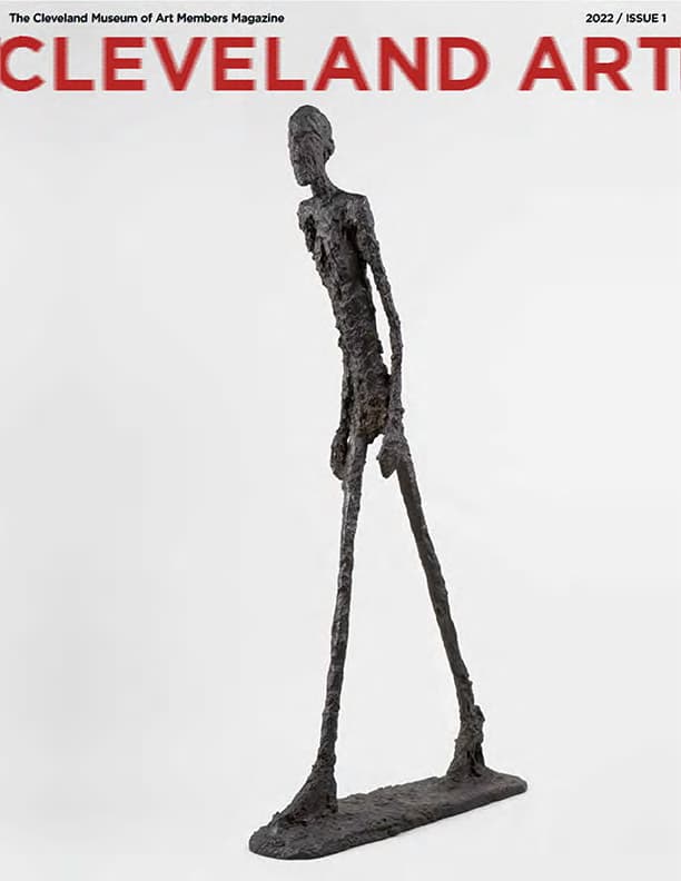 Cleveland Art members magazine cover with Walking Man