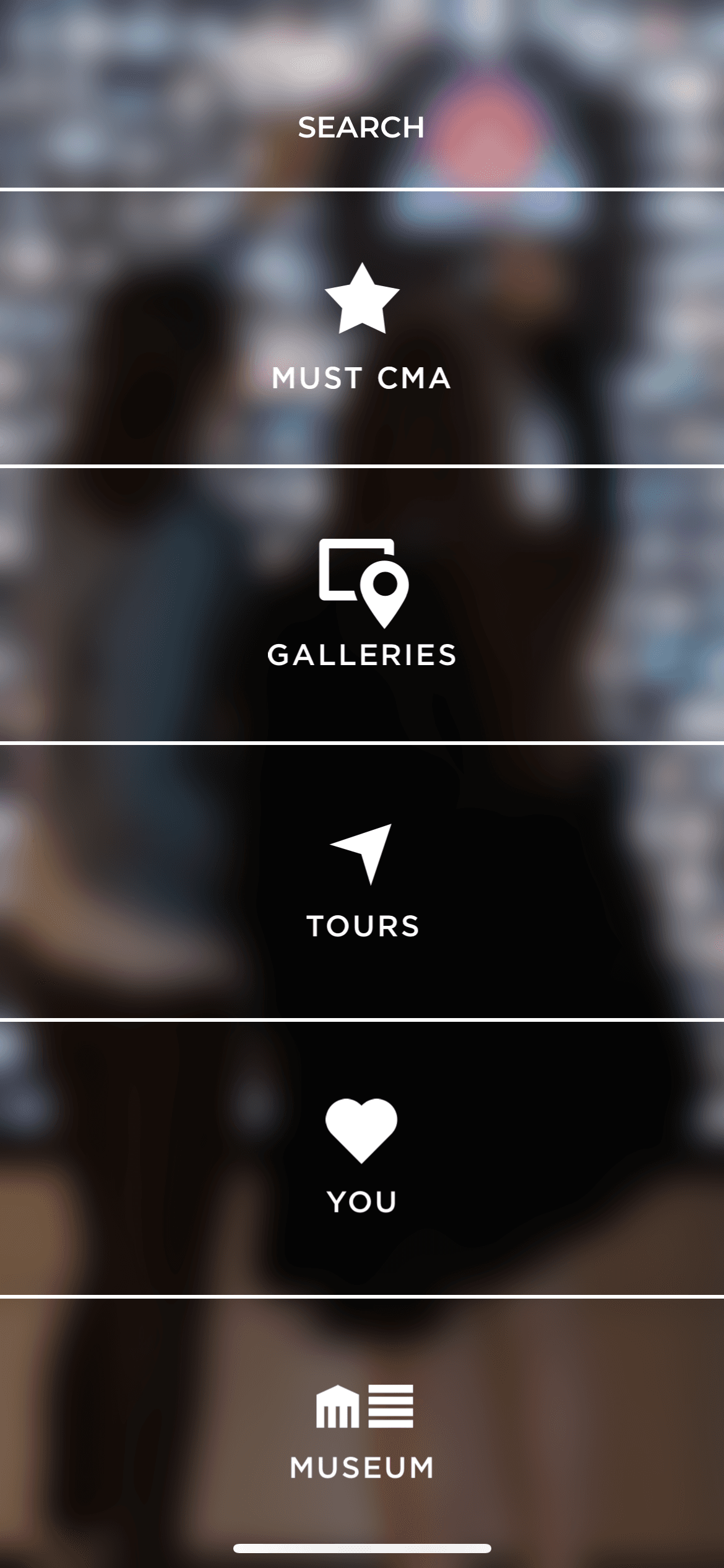 A screenshot of the ArtLens App home page