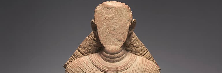 Seated Buddha (detail), AD 400–430.