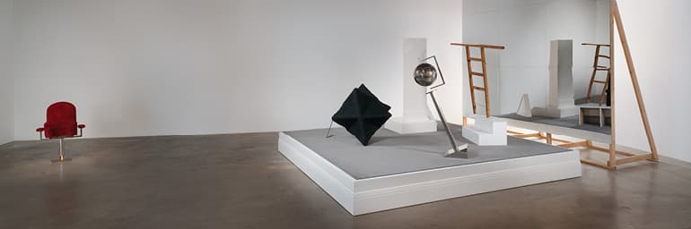 The Bearded Gas, 2013. Shana Lutker (American, b. 1978). Wood, MDF, carpet, foam core, PlexiGlas mirrors, chromed steel, paint, and wire; 168 x 216 x 144 in. (426.72 x 548.64 x 365.76 cm). Gallery Inventory #LUT219. © Shana Lutker. Image courtesy of Susanne Vielmetter Los Angeles Projects. Photo: Robert Wedemeyer